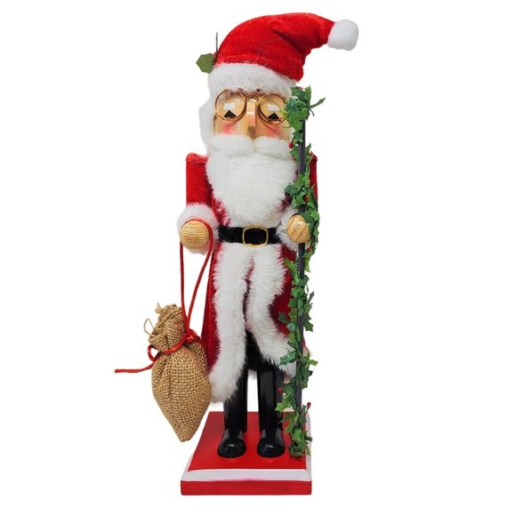 Christmas Santa 15" Nutcracker with Sack of Toys and Staff - Picture 1 of 4